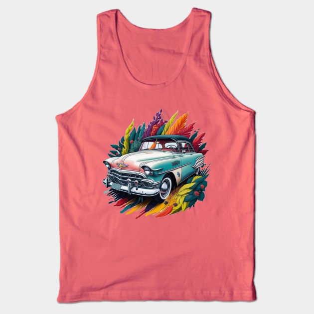 Exotic coloured Chevrolet car 50s Tank Top by Decoches